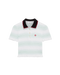 CASABLANCA Stripe Shirred Polo Shirt Womens Apparel